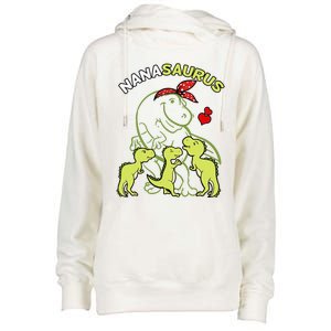 Nanasaurus Nana Tyrannosaurus Dinosaur Mother's Day Womens Funnel Neck Pullover Hood