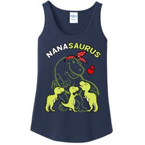 Nanasaurus Nana Tyrannosaurus Dinosaur Mother's Day Ladies Essential Tank