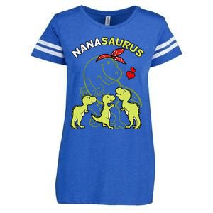 Nanasaurus Nana Tyrannosaurus Dinosaur Mother's Day Enza Ladies Jersey Football T-Shirt