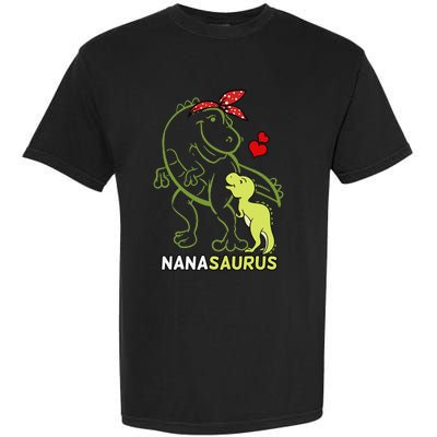 Nanasaurus Nana Tyrannosaurus Dinosaur Baby Mother's Day Garment-Dyed Heavyweight T-Shirt