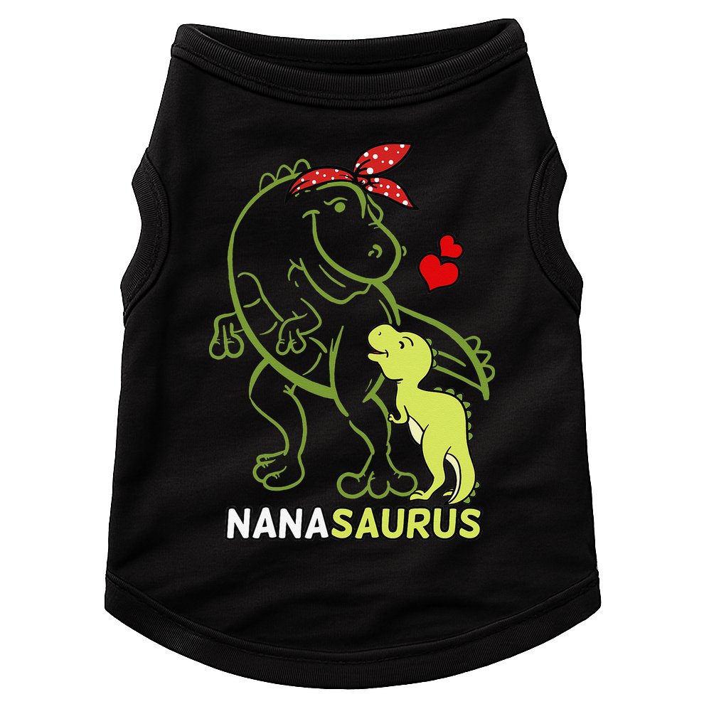 Nanasaurus Nana Tyrannosaurus Dinosaur Baby Mother's Day Doggie Tank