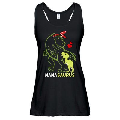 Nanasaurus Nana Tyrannosaurus Dinosaur Baby Mother's Day Ladies Essential Flowy Tank