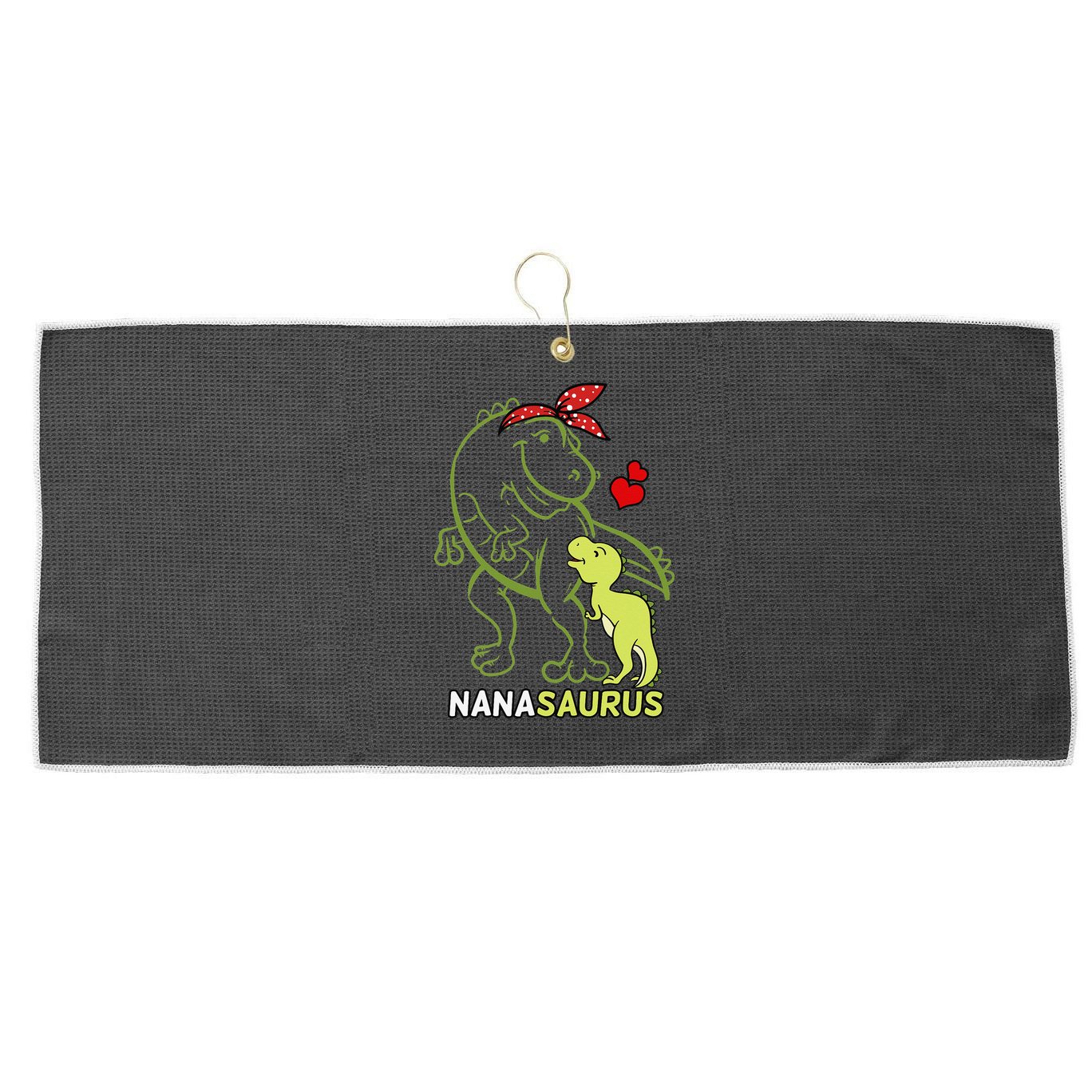 Nanasaurus Nana Tyrannosaurus Dinosaur Baby Mother's Day Large Microfiber Waffle Golf Towel