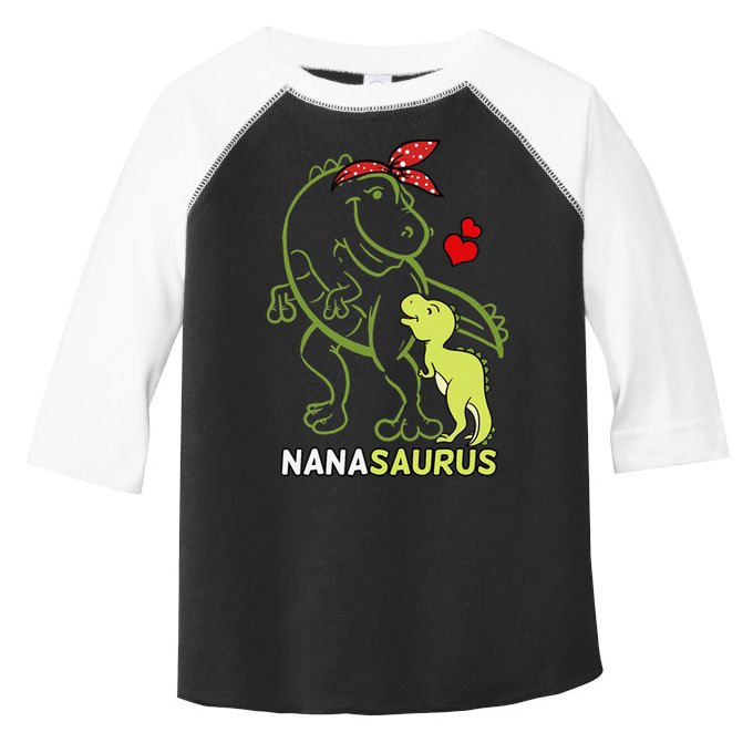 Nanasaurus Nana Tyrannosaurus Dinosaur Baby Mother's Day Toddler Fine Jersey T-Shirt