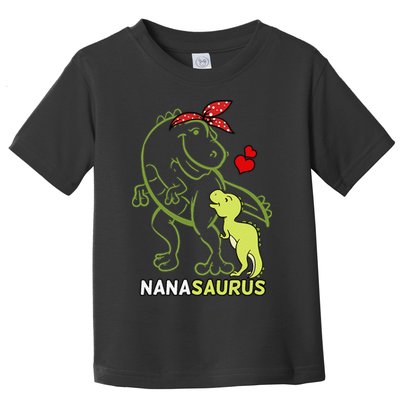 Nanasaurus Nana Tyrannosaurus Dinosaur Baby Mother's Day Toddler T-Shirt