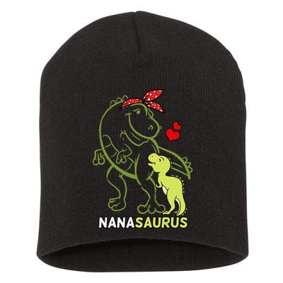 Nanasaurus Nana Tyrannosaurus Dinosaur Baby Mother's Day Short Acrylic Beanie