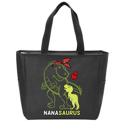 Nanasaurus Nana Tyrannosaurus Dinosaur Baby Mother's Day Zip Tote Bag