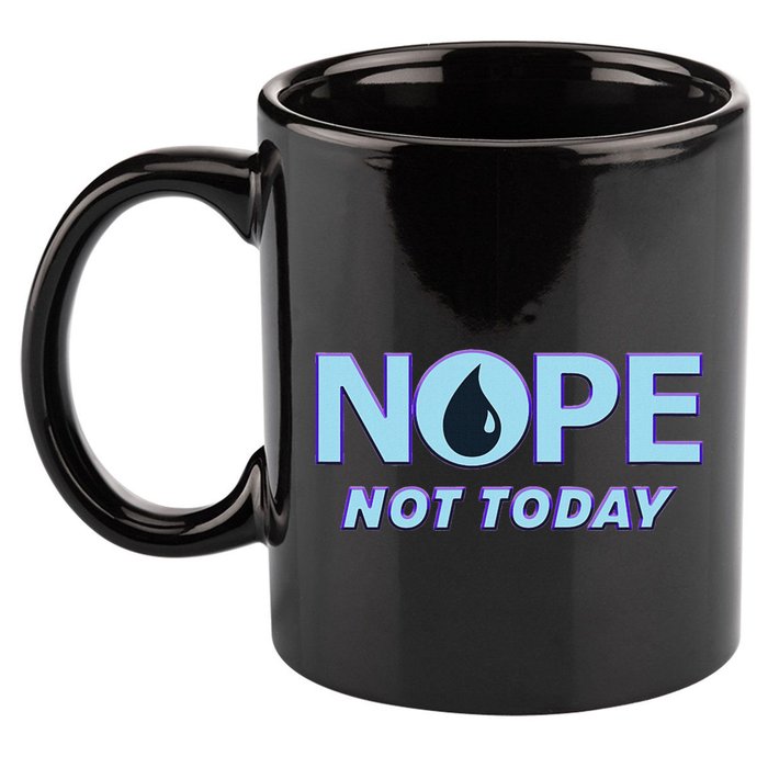 Nope Not Today Magic Tcg Blue Funny 11oz C Handle Ceramic Mug