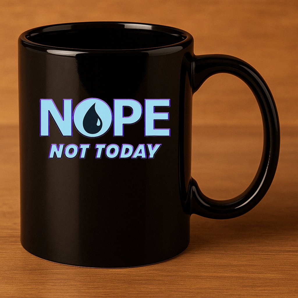 Nope Not Today Magic Tcg Blue Funny 11oz C Handle Ceramic Mug