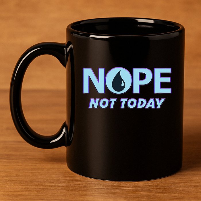 Nope Not Today Magic Tcg Blue Funny 11oz C Handle Ceramic Mug