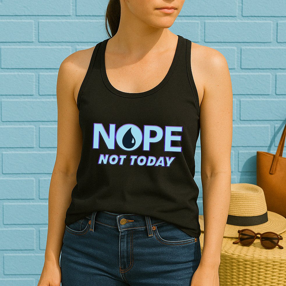 Nope Not Today Magic Tcg Blue Funny Womens Tank Top