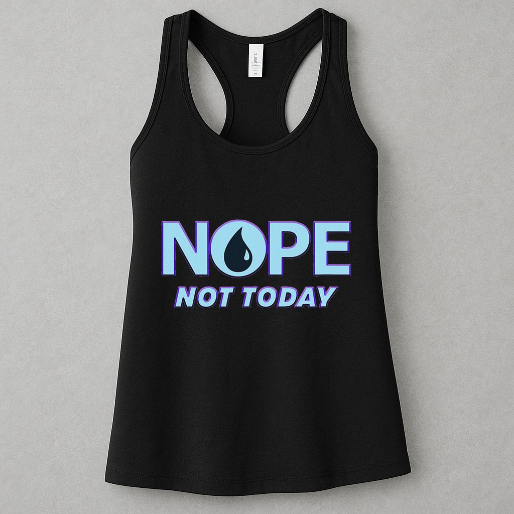 Nope Not Today Magic Tcg Blue Funny Womens Tank Top