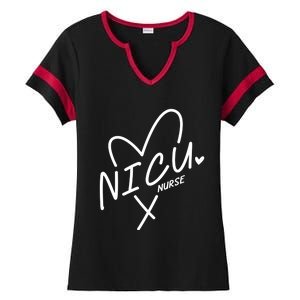 Nicu Nurse Team Pediatric Rn Life Neonatal Nurses Squad Funny Gift Ladies Halftime Notch Neck Tee