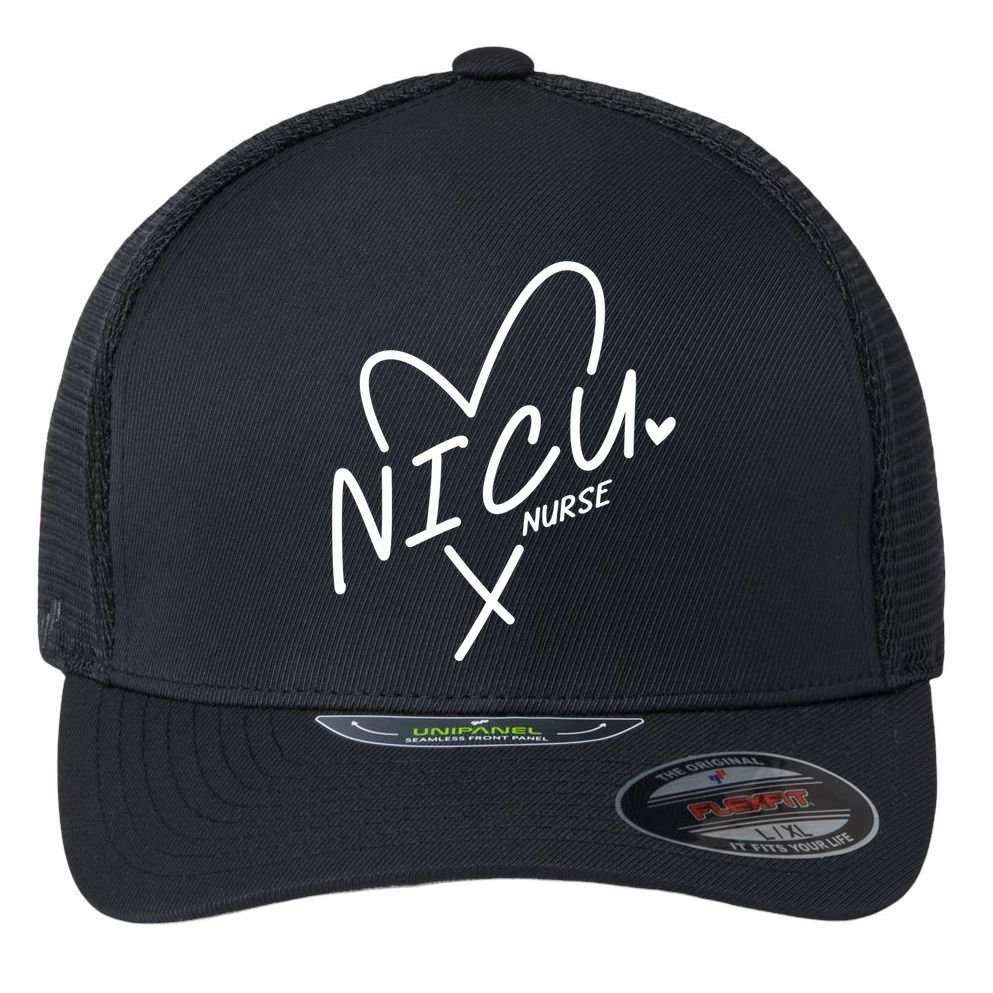Nicu Nurse Team Pediatric Rn Life Neonatal Nurses Squad Funny Gift Flexfit Unipanel Trucker Cap