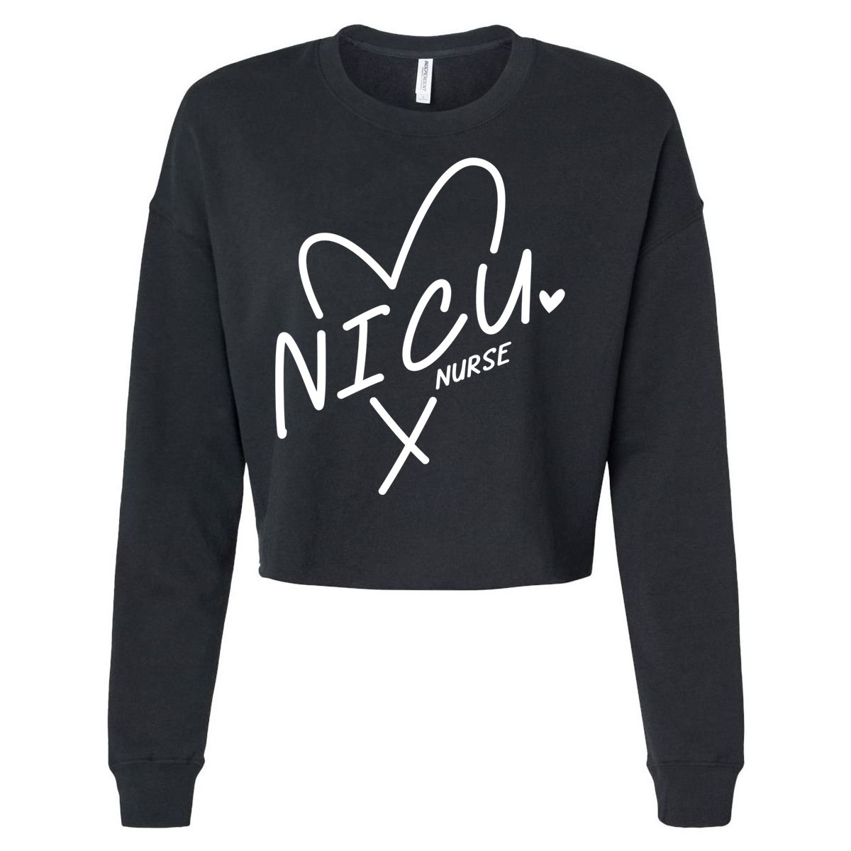 Nicu Nurse Team Pediatric Rn Life Neonatal Nurses Squad Funny Gift Cropped Pullover Crew