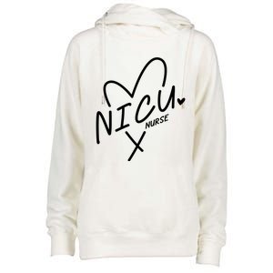 Nicu Nurse Team Pediatric Rn Life Neonatal Nurses Squad Funny Gift Womens Funnel Neck Pullover Hood