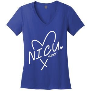 Nicu Nurse Team Pediatric Rn Life Neonatal Nurses Squad Funny Gift Women's V-Neck T-Shirt