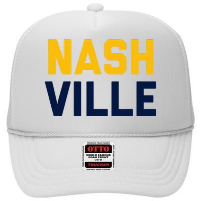 Nash Nashville Tennessee High Crown Mesh Back Trucker Hat