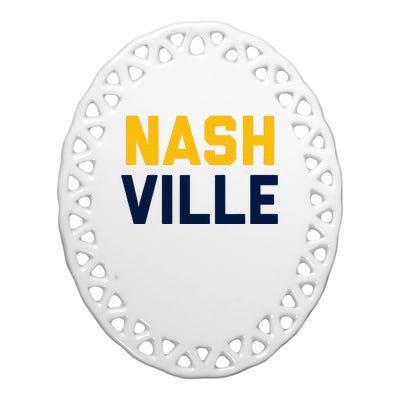 Nash Nashville Tennessee Ceramic Oval Ornament