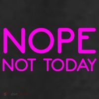 Nope Not Today Gift 7 Panel Mesh Trucker Snapback Hat