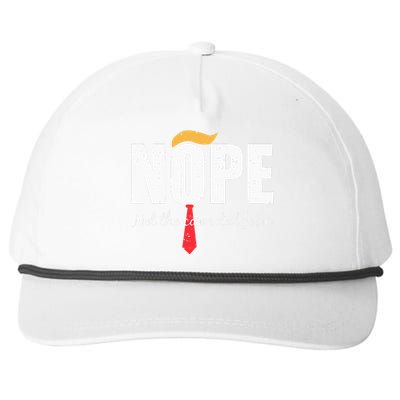 Nope Not The Convicted Felon Vintage Trump 2024 Snapback Five-Panel Rope Hat