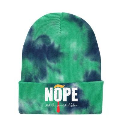 Nope Not The Convicted Felon Vintage Trump 2024 Tie Dye 12in Knit Beanie