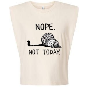 Nope Not Today Tabby Cat Garment-Dyed Women's Muscle Tee