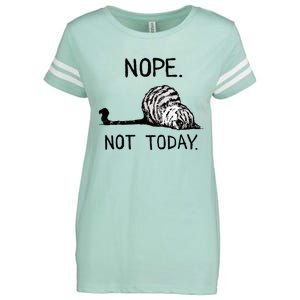 Nope Not Today Tabby Cat Enza Ladies Jersey Football T-Shirt