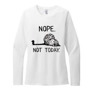 Nope Not Today Tabby Cat Womens CVC Long Sleeve Shirt