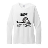 Nope Not Today Tabby Cat Womens CVC Long Sleeve Shirt