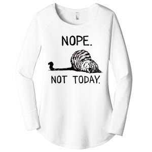 Nope Not Today Tabby Cat Women's Perfect Tri Tunic Long Sleeve Shirt