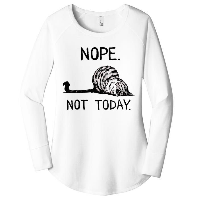 Nope Not Today Tabby Cat Women's Perfect Tri Tunic Long Sleeve Shirt