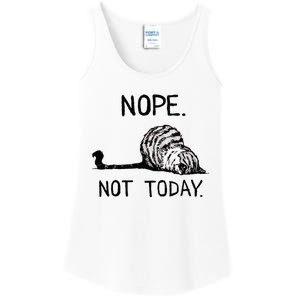 Nope Not Today Tabby Cat Ladies Essential Tank