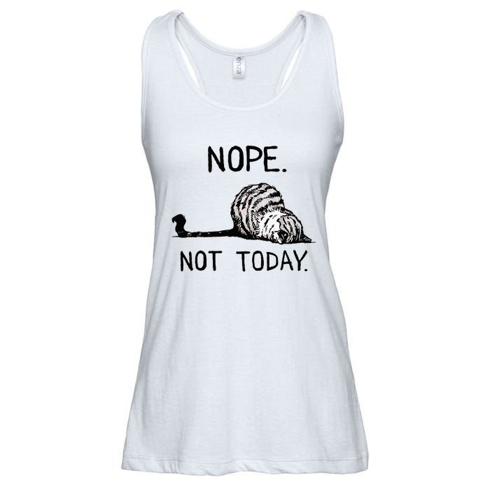 Nope Not Today Tabby Cat Ladies Essential Flowy Tank