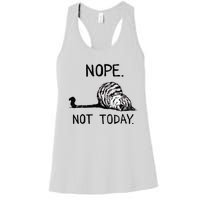 Nope Not Today Tabby Cat Women's Racerback Tank