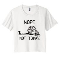 Nope Not Today Tabby Cat Women's Crop Top Tee