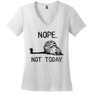 Nope Not Today Tabby Cat Women's V-Neck T-Shirt