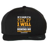 No Need To Remind Me Every 6 Months If I Said I'll Fix It Wool Snapback Cap