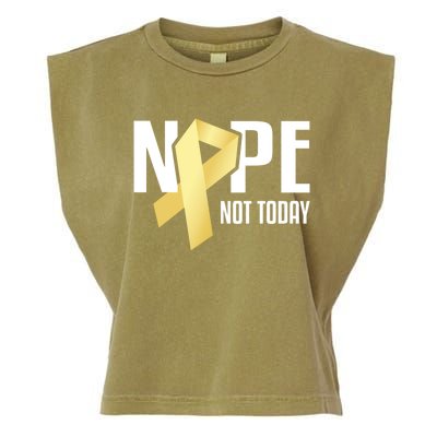 Nope Not Today S Cancer Cute Gift Garment-Dyed Women's Muscle Tee