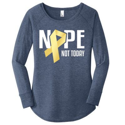 Nope Not Today S Cancer Cute Gift Women's Perfect Tri Tunic Long Sleeve Shirt