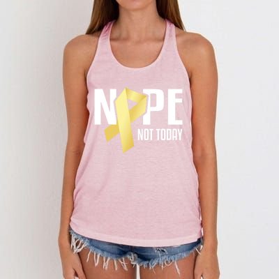 Nope Not Today S Cancer Cute Gift Women's Knotted Racerback Tank