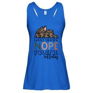 Nope Not Today Brindle French Bulldog Funny Dog Owner Gift Ladies Essential Flowy Tank