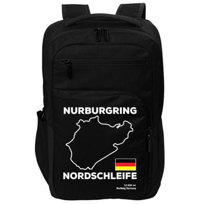 Nurburgring Nordschleife Track Outline Race Fan Funny Quote Impact Tech Backpack
