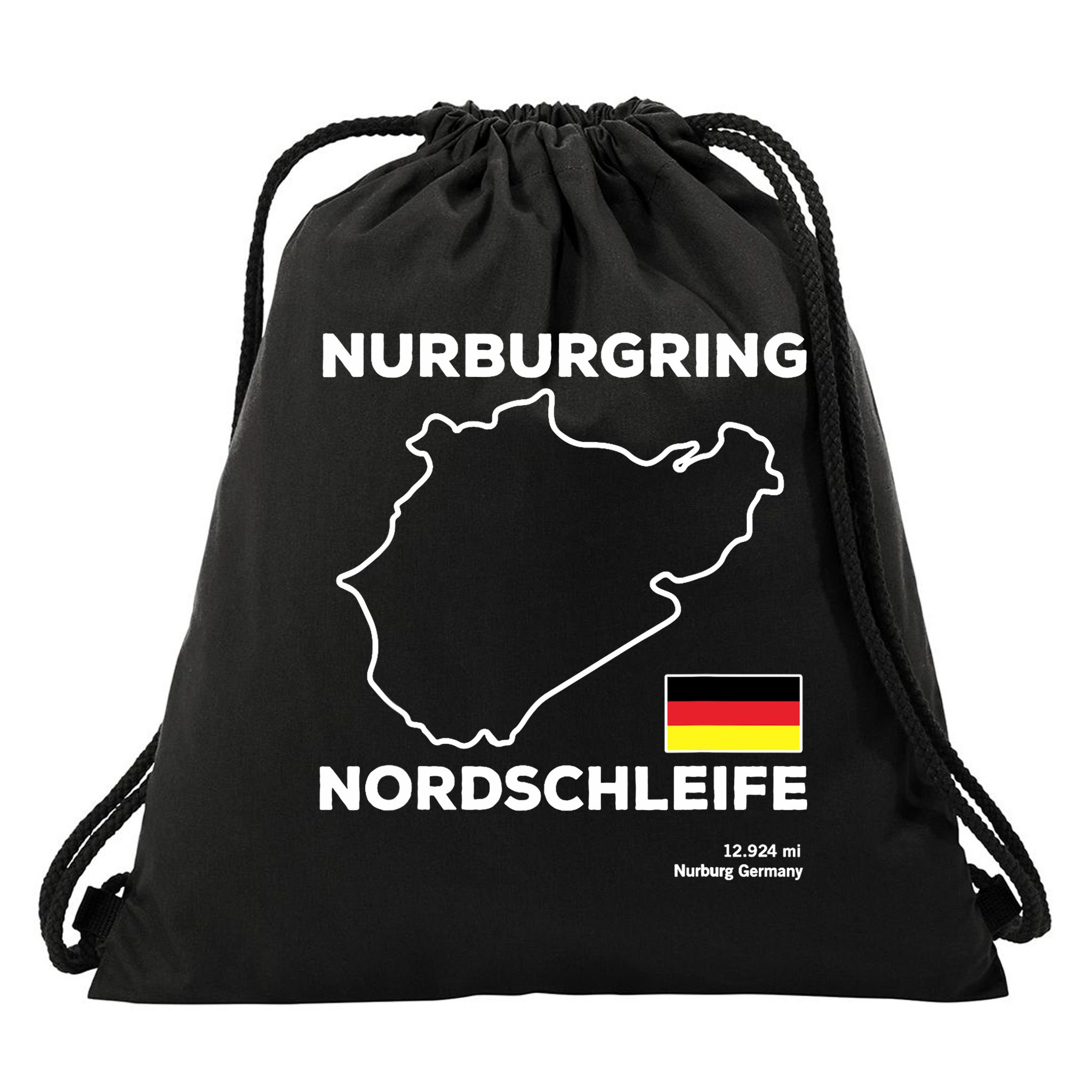 Nurburgring Nordschleife Track Outline Race Fan Funny Quote Drawstring Bag