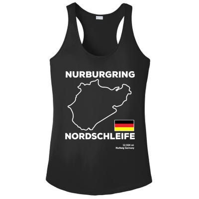 Nurburgring Nordschleife Track Outline Race Fan Funny Quote Ladies PosiCharge Competitor Racerback Tank