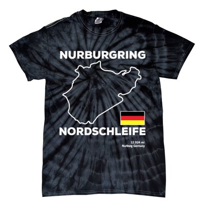 Nurburgring Nordschleife Track Outline Race Fan Funny Quote Tie-Dye T-Shirt