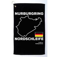 Nurburgring Nordschleife Track Outline Race Fan Funny Quote Golf Towel