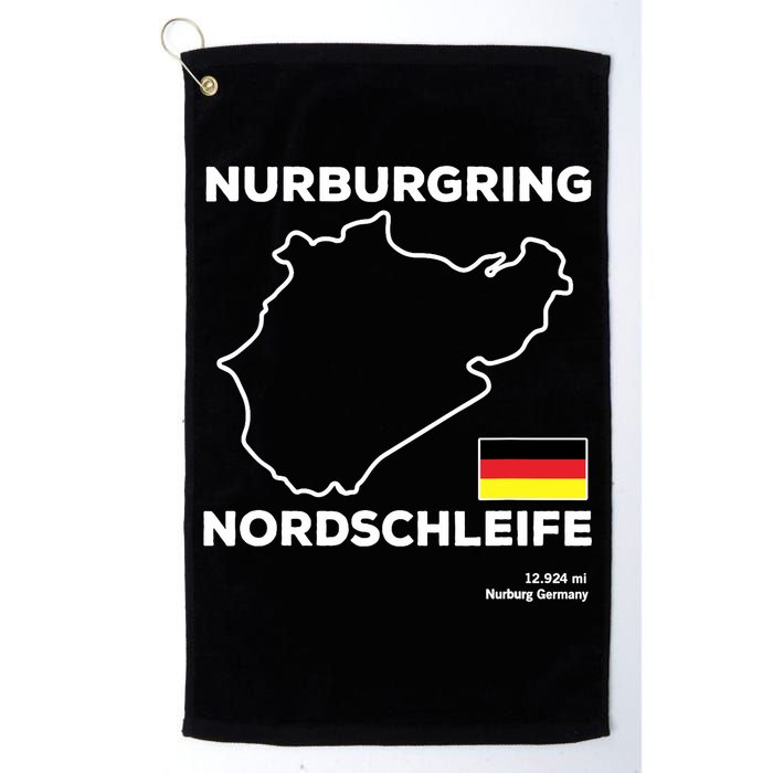 Nurburgring Nordschleife Track Outline Race Fan Funny Quote Golf Towel