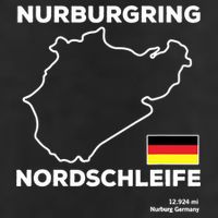 Nurburgring Nordschleife Track Outline Race Fan Funny Quote Golf Towel