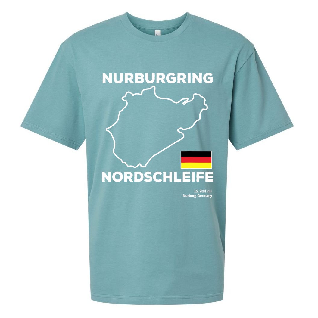 Nurburgring Nordschleife Track Outline Race Fan Funny Quote Sueded Cloud Jersey T-Shirt